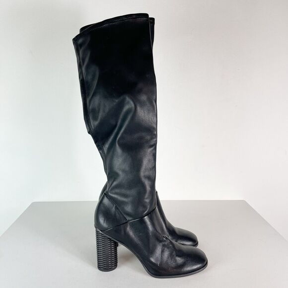 Franco Sarto NWOB Women's Cindy Vintage Nostalgia Faux Leather Black Boots 8.5 - Picture 3 of 12